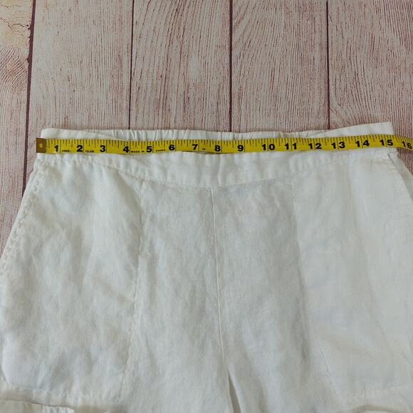 Habitat linen cropped wide leg pants sz M - Picture 4 of 8